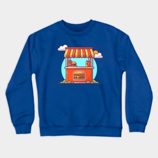 Burger Stand Cartoon Crewneck Sweatshirt